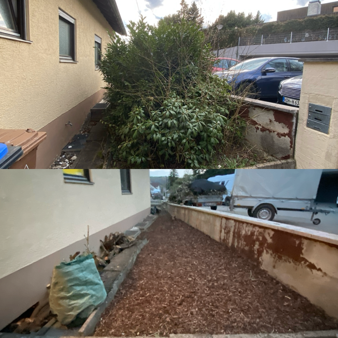 Vorher Nachher Gartenprojekt in Heidenheim