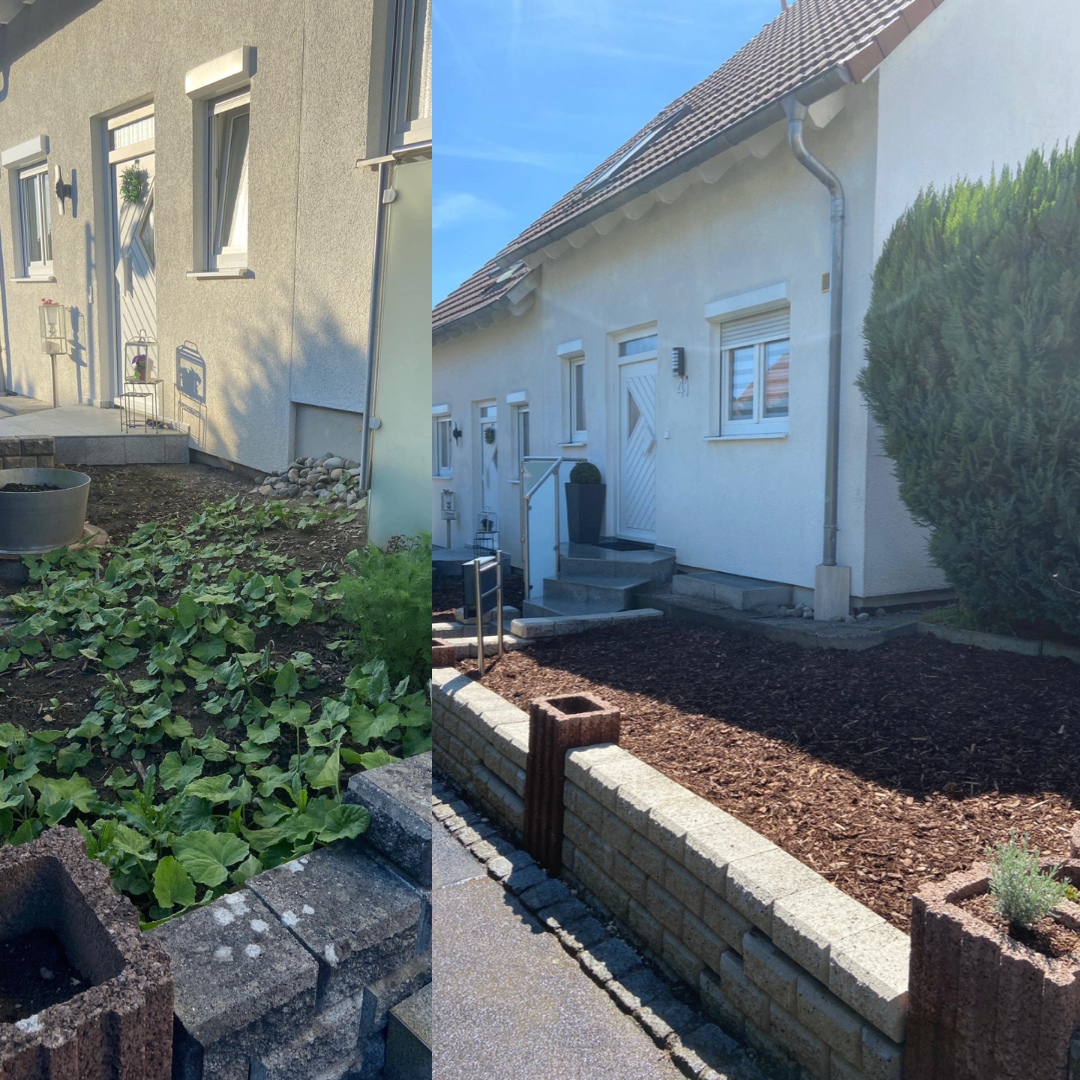Vorher Nachher Gartenprojekt in Heidenheim